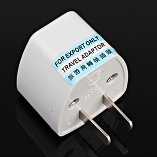 Universal Prong Plug to 2 Flat Prong US Standard Plug Travel Power Adapter,White