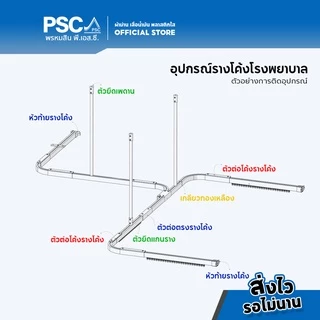 PSC อุปกรณ์ม่าน ลูกล้อพร้อมตะขอ รางโค้งโรงพยาบาล รางโค้งตัวH รางโรงพยาบาล รH รางโค้ง ลูกล้อรางโค้ง ลูกล้อ