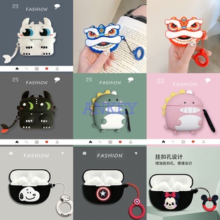 Xiaomi Flipbuds Pro / Buds 3 Pro / 3T Pro หูฟัง เคสซิลิโคน ไดโนเสาร์ หูฟังน่ารัก กันน้ํา กันกระแทก นิ่ม ป้องกัน หูฟัง เคสหูฟัง ผิวหนัง พร้อมตะขอ