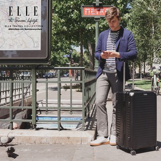 ELLE Travel Ripple Collection, Trunk 26" Luggage, 100% Polycarbonate (PC), Max Security 100% Aluminum Frame