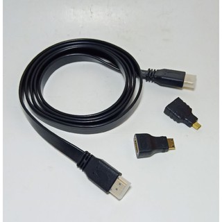 สายHDMI ยาว1.5ม. มีอะเดปเตอร์ทด แถมให้2หัว สายต่อกล่องจานดาวเทียมเข้าทีวี  สายสัญญานภาพและเสียง