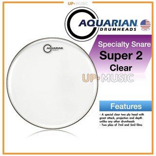 🥁หนังกลอง Super-2 Clear by Aquarian USA💯