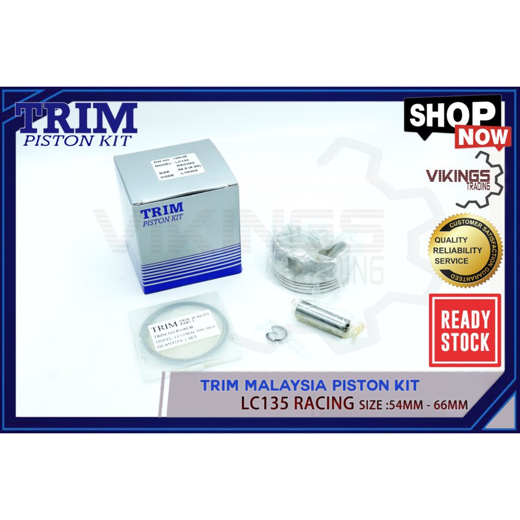 LC135 TRIM PISTON KIT SET LC135 54MM STD ---> 56MM