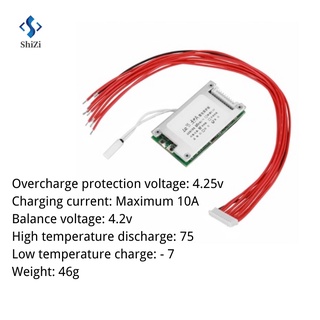 💥พร้อมส่ง💥 10S 36V 30A Li`Ion แผ่นบอร์ดโมดูลป้องกันแบตเตอรี่ 18650 Bms Pcb พร้อมฟังก์ชั่นสมดุล