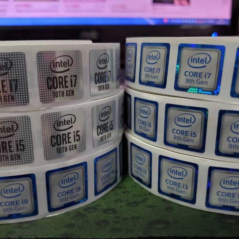 [สติ๊กเกอร์โลหะใหม่] Intel Intel CPU9th generation 10th generation sticker Core Core i3i5i7i9 สติ๊กเ