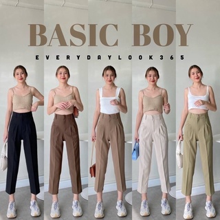(𝟎𝟎𝟐) พร้อมส่ง🎒𝐁𝐀𝐒𝐈𝐂 𝐁𝐎𝐘🎒กางเกงทรงบอย8ส่วน ผ้าเปเป้A80ยืดหยุ่นกำลังดี กางเกงทำงานเอวสูงพรางหุ่นใส่สบาย ใส่ได้ทุกโอกาส