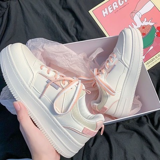 READY STOCK✨2025 Fashion Sneakers for Women Thick-soled White Shoes Student All-match Casual Shoes