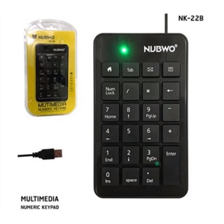 คีย์บอร์ดตัวเลขNUBWO NUTIMEDIA NUMERRIC KEYPAD รุ่น NK-22B