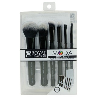 Moda 7 pc black total face set ชุดแปรงแต่งหน้า