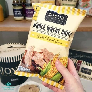 De La Lita โฮลวีตชิพส์ ขนมอบกรอบแป้งโฮลวีต ไม่ใส่ผงชูรส มี 5 รสชาติ Whole Wheat Chips No MSG De Lalita