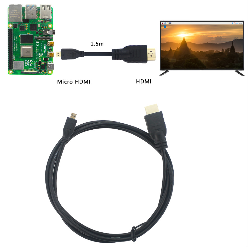 2/4/8GB Raspberry Pi 4 Model B Kit with Case SD Card Power Adapter Cooling Fan Heat Sink HDMI Cable Plug & Play BCEW #8