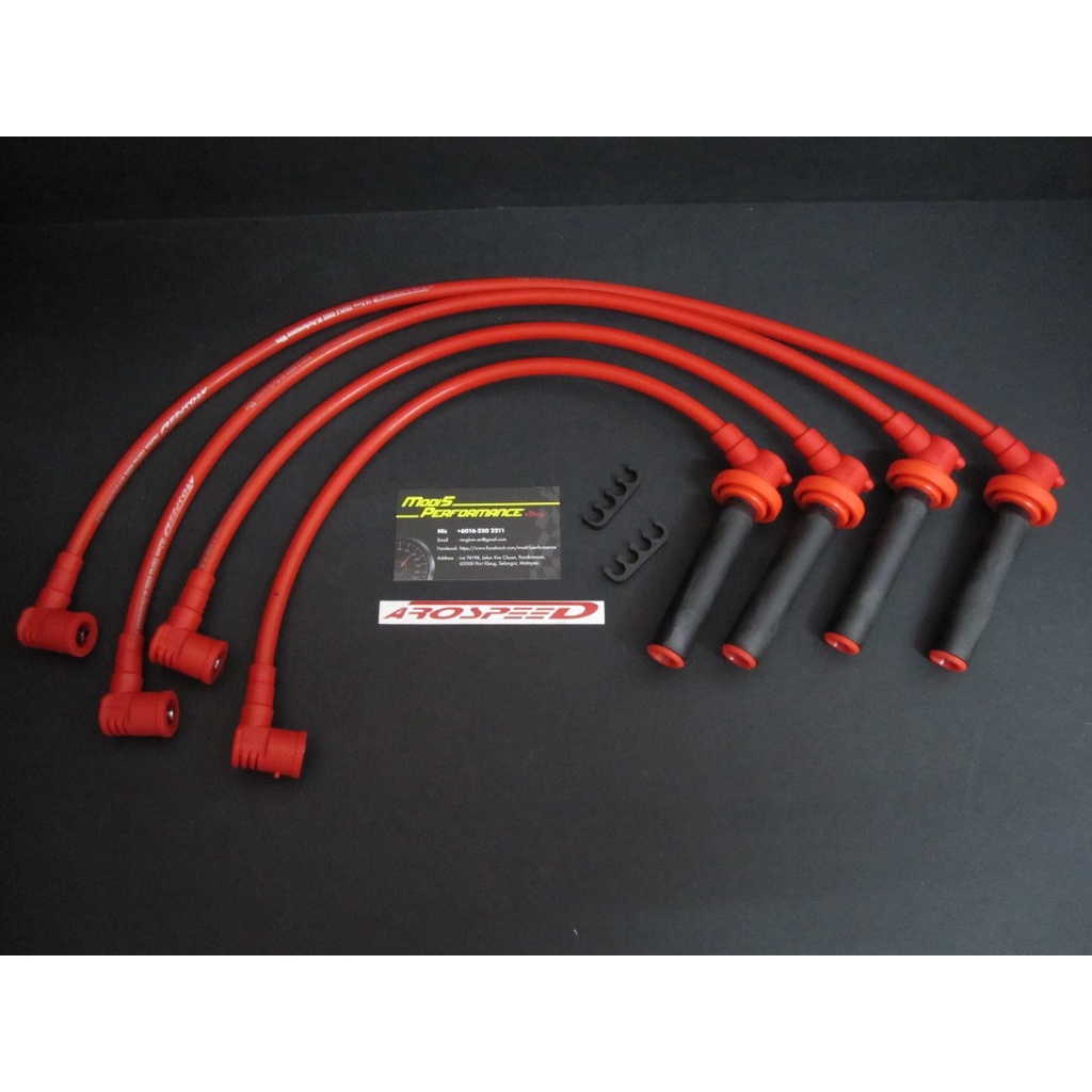 Mitsubishi 4G91 DOHC คาร์บูเรเตอร์ Twin Cam เครื่องยนต์ Arospeed Plug Cable 10.2mm 3 Core