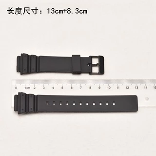 สายนาฬิกาข้อมือ ซิลิโคนเรซิ่น กันน้ํา แวววาว แต่งหัวเข็มขัด สําหรับ Casio MRW-200H