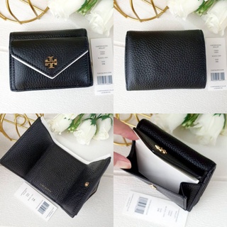 🎀 (สด-ผ่อน) กระเป๋าสตางค์ 2 พับ ใบสั้น สีดำ 71624 Tory Burch Carter Micro Wallet