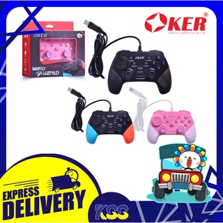 จอยเกมส์ จอยคอมพิวเตอร์ OKER G9 JOYSTICK WIRED GAMEPAD G9 PC/Android TV/Media box/PS3 รับประกัน 6 เดือน