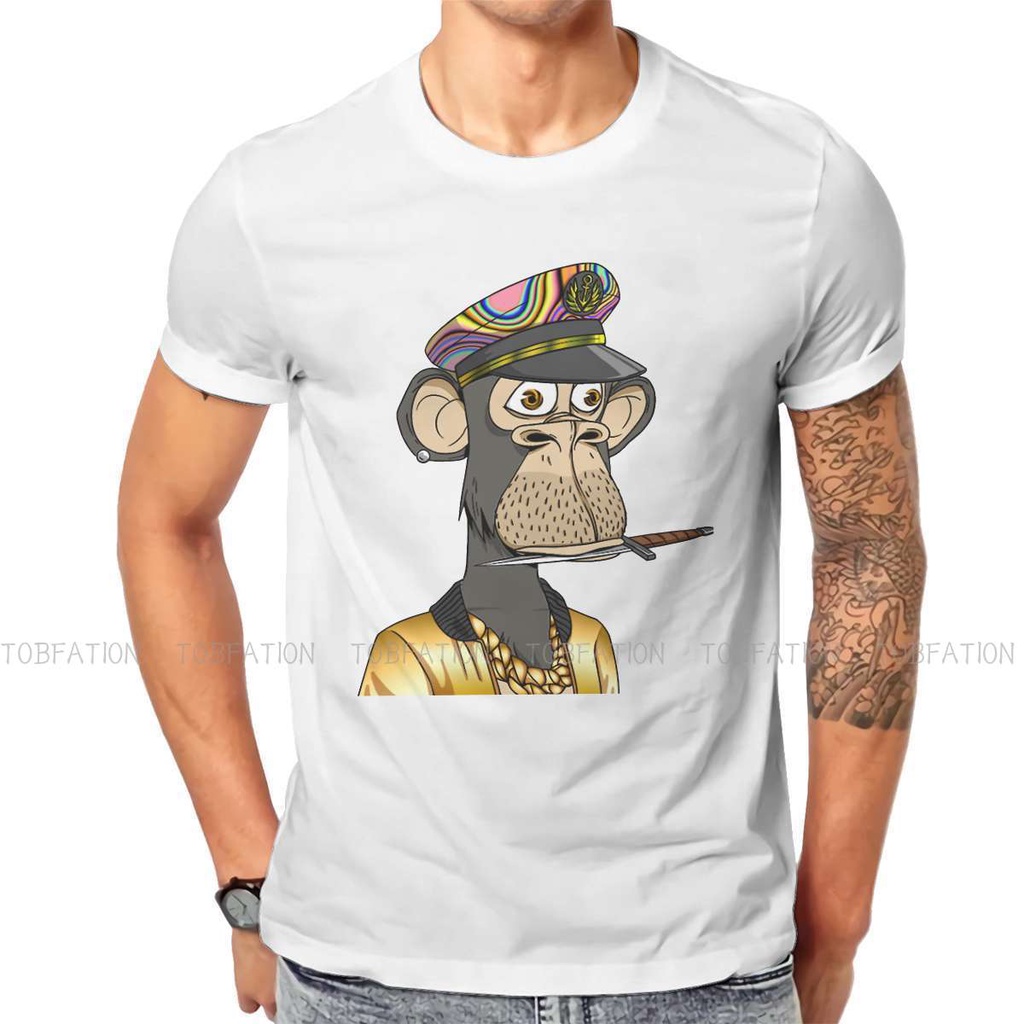 คอลูกเรือNft เสื้อยืดลําลอง แขนสั้น พิมพ์ลาย Token Blockchain Bored Ape Yacht Club 8135 สําหรับผู้ชา