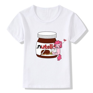 เจ้าหญิงตลก / ยูนิคอร์น / แมวรัก Nutella Kawaii พิมพ์เด็กเสื้อยืดเด็กวัยหัดเดินตลกเด็กผู้ชายสาว !FJ