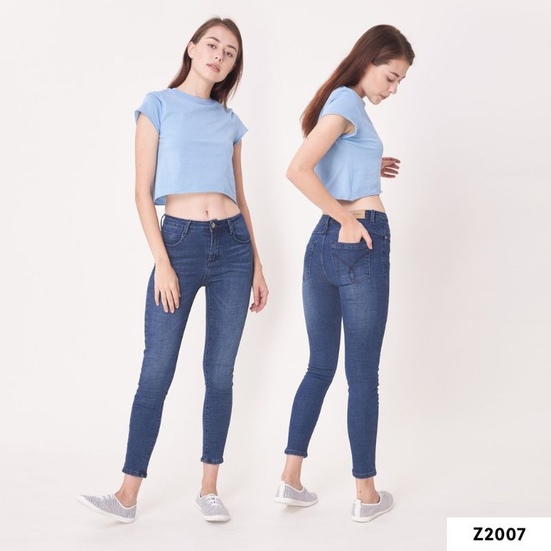 PAZADA กางเกงยีนส์สกินนี่ผ้ายืด👖💯%