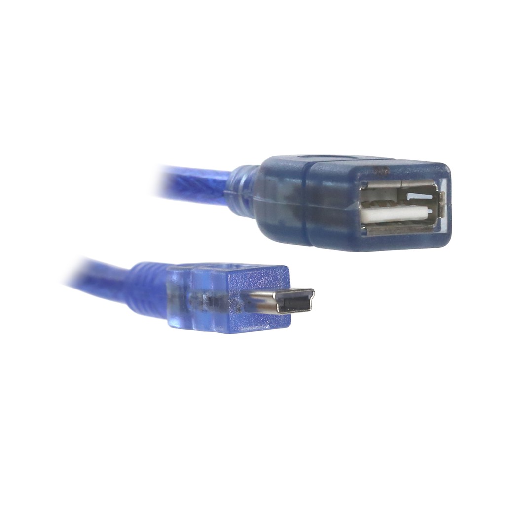 SALE สาย Cable Mini USB to USB Famale 2.0 สายยาว 25 cm สายสีฟ้า #คำค้นหาเพิ่มเติม ASHU Type-c to HDMI OKER HD External HDD สายแลนด์ Anycast