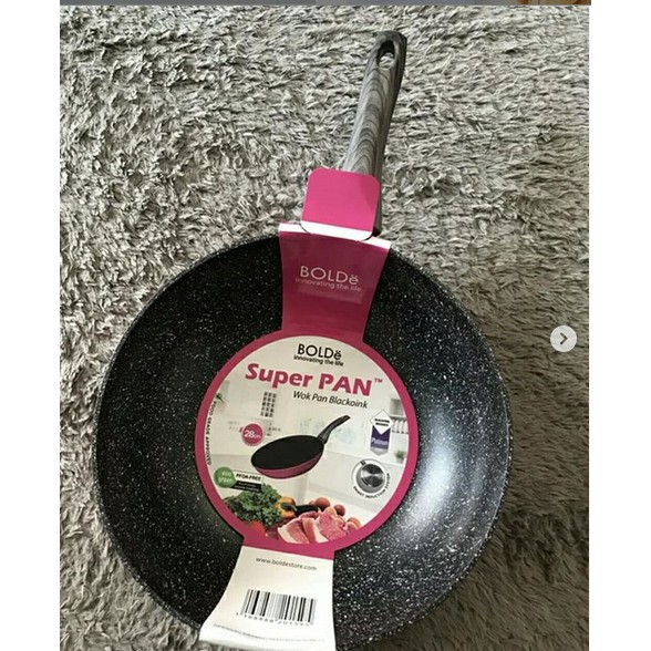 WOK (WAJAN) 28 ซม. แกรนิต BLACKPINK Original BOLDe