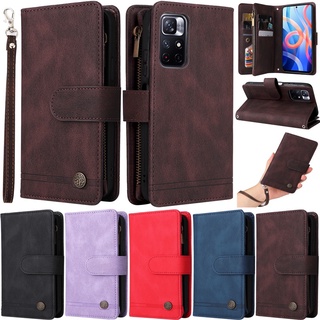 เคสมือถือหนังฝาพับใส่บัตรได้สําหรับ Xiaomi Poco M4 Pro 5G Poco M3 Redmi 10 Note 11T 5G Note 11 Pro+ 5G 9T