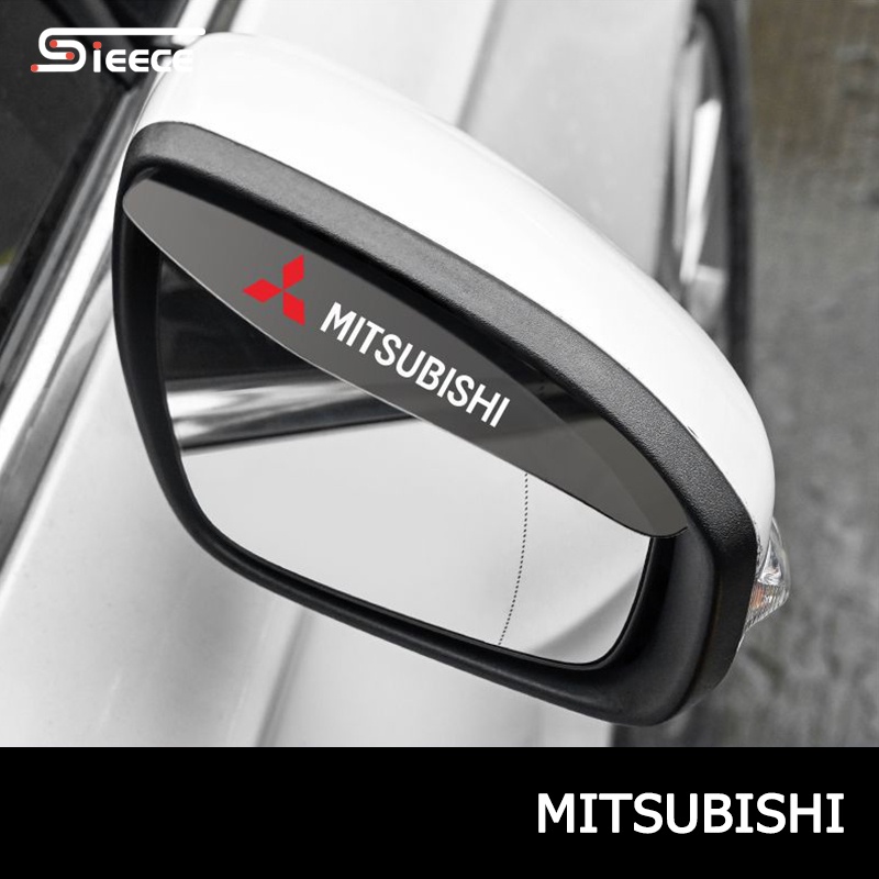 Sieece คิ้วกันฝนกระจกมองข้างรถยนต์ ครอบกระจกมองข้าง สำหรับ Mitsubishi Mirage Triton Attrage Lancer Xpander