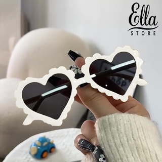 Ellastore123 แว่นกันแดด กรอบรูปหัวใจ พร็อพถ่ายภาพ สําหรับเด็ก