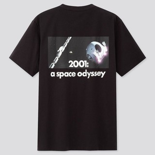 [100% Cotton]  Uniqlo เสื้อยืด พิมพ์ลายภาพยนตร์: A SPACE ODDYSEY FULLTAG MIRROR 1:1