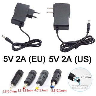 อะแดปเตอร์แปลงพาวเวอร์ซัพพลายชาร์จ AC 100-240V DC 5V 2A 5.5*2.1 มม. 4.0*1.7 มม. 3.5*1.35 มม. 2.5*0.7 มม. ปลั๊ก DC