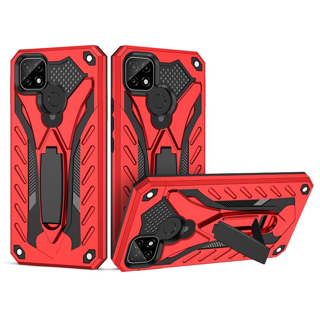 Case RealmeC35 C53 C11 2021 Realme Note50 C21 C25 C12 7i 7Pro C17 C15 C11 C3 กันกระแทก เคสหุ่นยนต์ มีขาตั้งในตัว