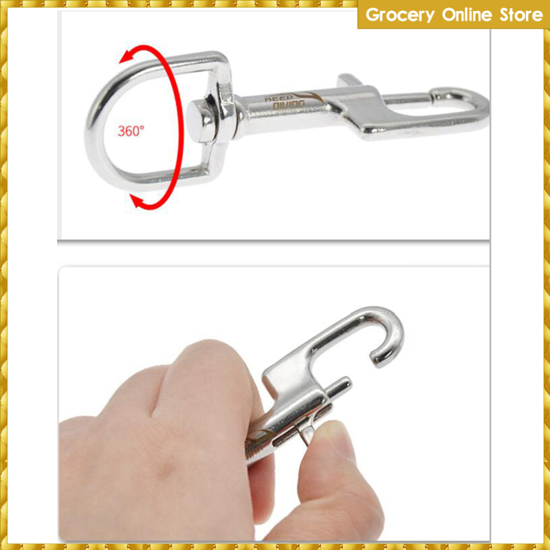 Ss304 Ss316 Swivel Eye Bolt Snap Hook Multipurpose Metal Clip Key Snap