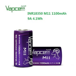 ถ่านชาร์จ Vapcell M11 18350 1100mah 9A