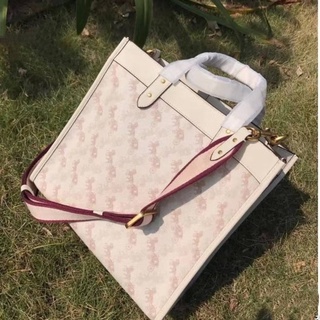 Coach Field Tote With Horse And Carriage Print