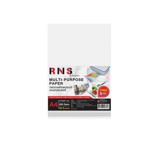 Renaissance กระดาษ กระดาษร้อยปอนด์ อเนกประสงค์ รุ่น R-N-S A4 200G 50+5 แผ่น จำนวน 1 ห่อ