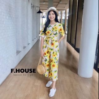 🌻 New jumpsuit ลายทานตะวัน 🌻