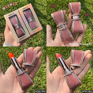 พร้อมส่ง!!! ลิปมันบำรุงริมฝีปาก WODWOD diamond enamel bow No.W742