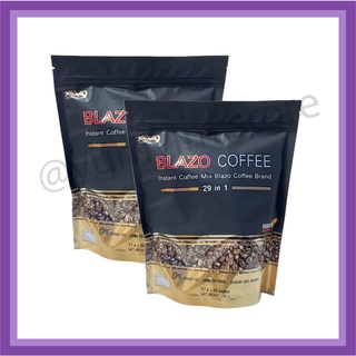 [2ห่อ] BLAZO COFFEE กาแฟเบลโซ่ กาแฟเพื่อสุขภาพ 29 in 1 ไม่มีน้ำตาล ไม่มีไขมันทรานส์ ผสมลูทีน บำรุงสายตา ปวดเมื่อย