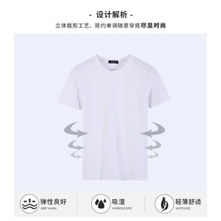เสื้อยืดสีพื้นคอกลม เสื้อเปล่า ยืดแต่ไม่ย้วย ยับยากแบบไม่ต้องรีด ไม่จางหาย#04000