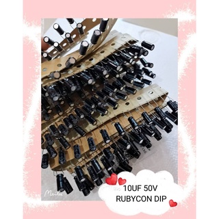 10UF 50V RUBYCON DIP  สินค้ามีสต็อก พร้อมส่ง