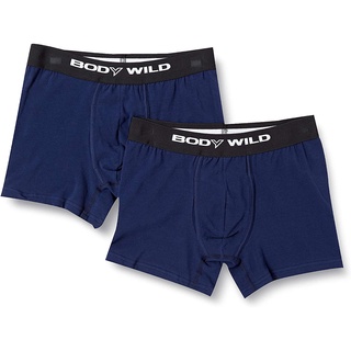 Direct from Japan Bodywild BWB0802 Mens Boxer Shorts, Boxer Briefs, Big Logo, 2-Piece Set, Open Front, Cotton Blend, Basic