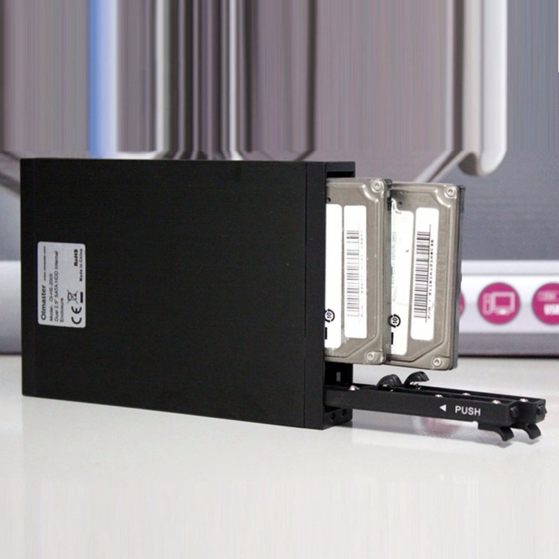 Oimaster H-2005 Dual 2.5 inch SATA HDD Internal Enclosure Hard Drive ...
