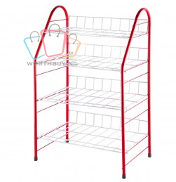 ชั้นวางรองเท้า 4 ชั้น ขนาด : กว้าง 26 ยาว 54 สูง 64 ซม.โครงแข็งแรง ทนทาน🌈 wb99