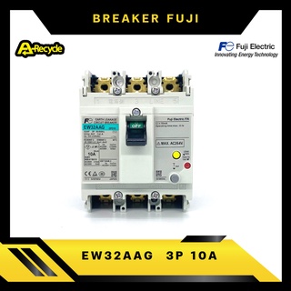 FUJI ELCB EW32AAG 3P 10A/ 30mA BREAKER 100-230VAC