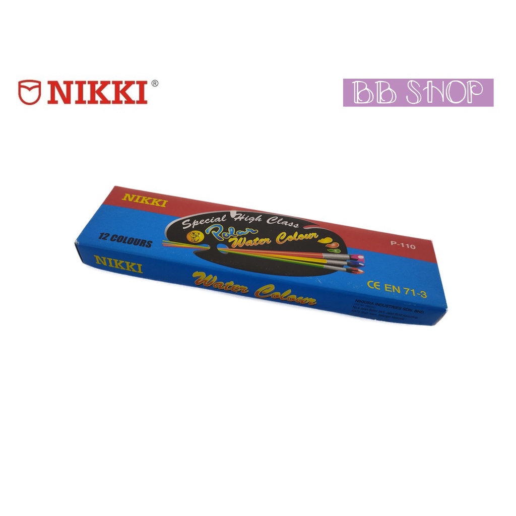 NIKKI สีน้ํา 12 สี P110/P120/P180