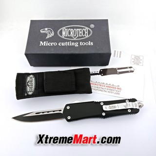 มีดสปริงตรง Microtech รุ่นใหญ่ คมเรียบด้านเดียว 00556 D/E Automatic Knife Camping Tool