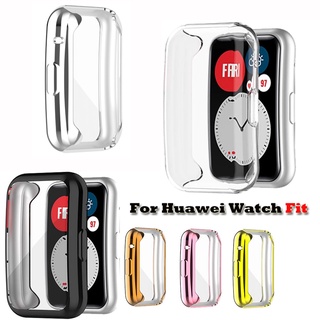 เคสนาฬิกาข้อมือ Plating Tpu แบบบางพิเศษ สําหรับ HUAWEI WATCH FIT