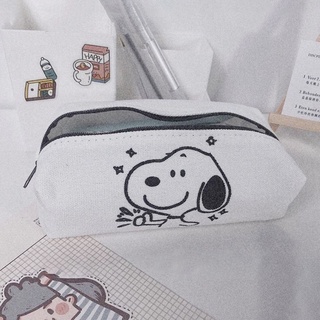 กระเป๋าเคสลายการ์ตูน Snoopy สําหรับใส่ปากกาดินสอเครื่องเขียน