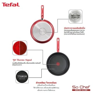 🔥🔥Tefal เซ็ตอุปกรณ์ทำอาหาร ก้นอินดักชั่น So Chef 4 ชิ้น (So Chef Set 4 Pcs.) G135S495 / G135S496 รับประกันศูนย์2ปี
