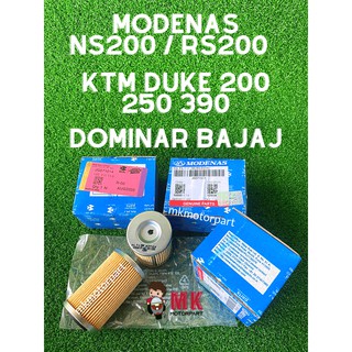 ไส้กรองน้ํามันโมเดน่า สําหรับ Pulsar NS200 RS200 KTM Duke 200 250 390 Dominar D400 BajaJ