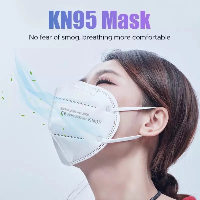 ส่งจากไทย 🇹🇭 Mask KN95 หน้ากาก อนามัย กันฝุ่นและเชื้อไวรัส สีขาว 1 ชิ้น พร้อมส่ง